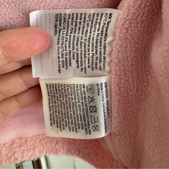 NEW H&M Cozy and Fleece Interior Pink Baby Girl Hooded Jacket - Picture 5 of 5